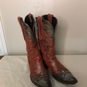 Lucchese Diva Red crackled with Gold DV0013Y3